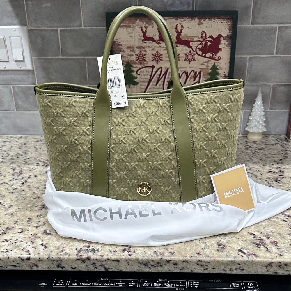 Michael Kors Luisa Smokey Olive Medium Satchel